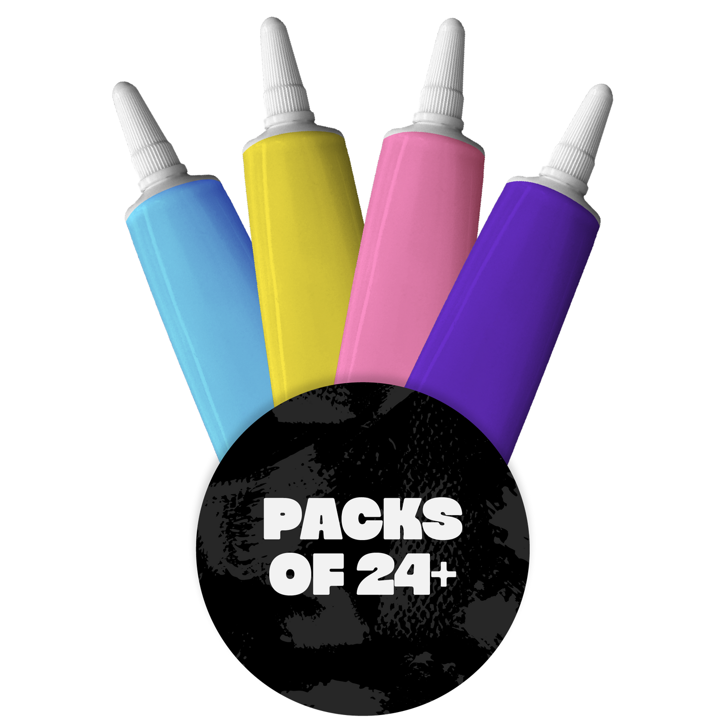 4 Colour Writing Icing Set - Blue, Yellow, Pink & Purple