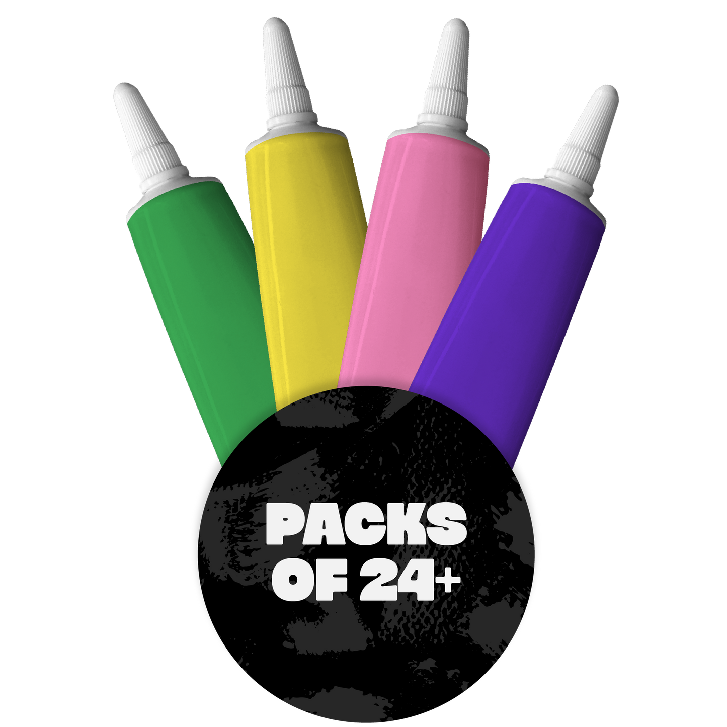 4 Colour Writing Icing Set - Green, Yellow, Pink & Purple