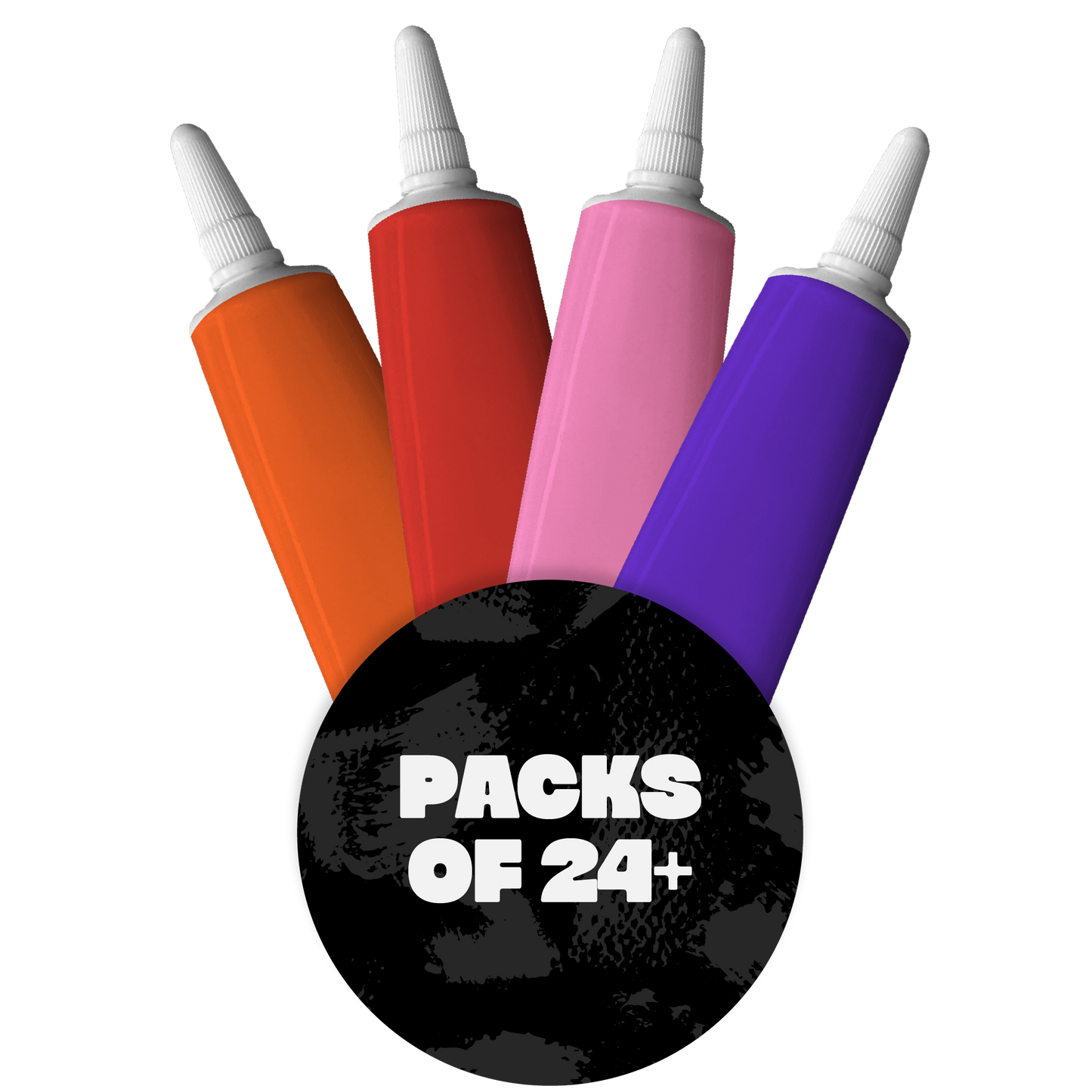 4 Colour Writing Icing Set - Orange, Red, Pink & Purple