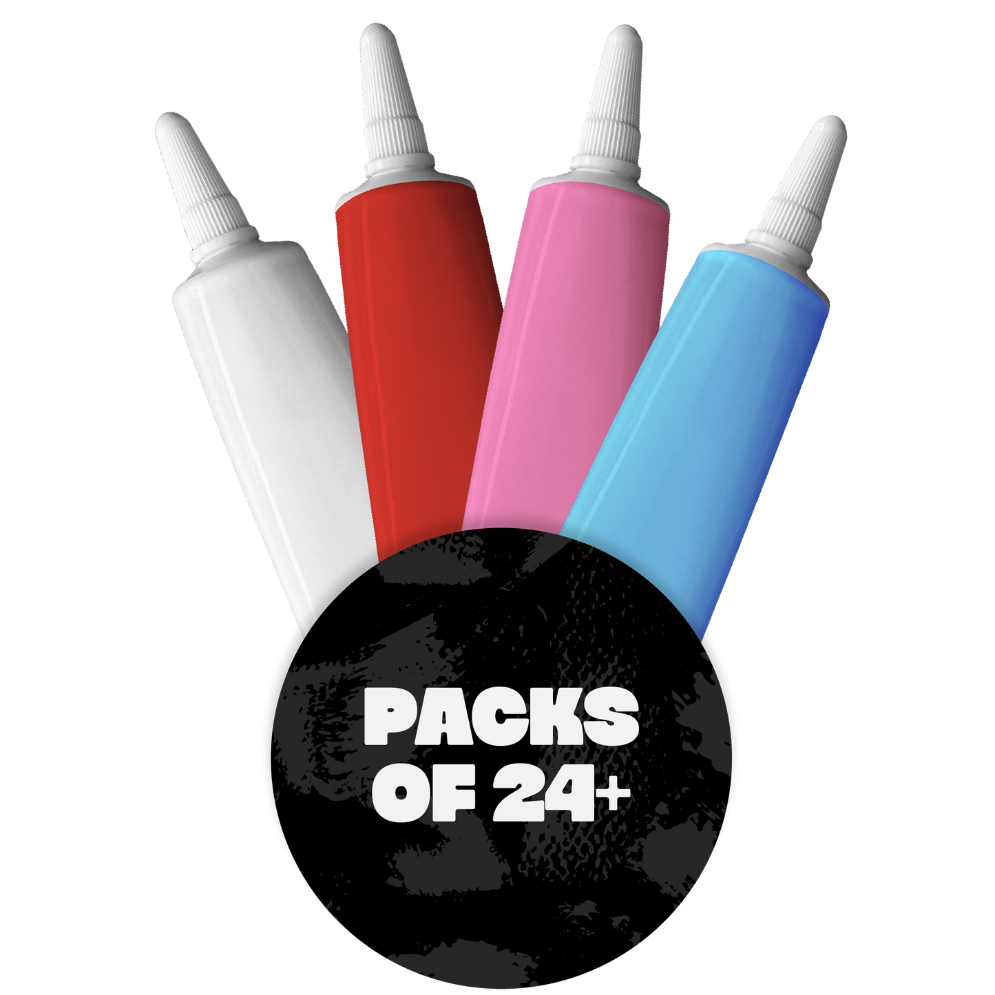 4 Colour Writing Icing Set - White, Red, Pink & Blue