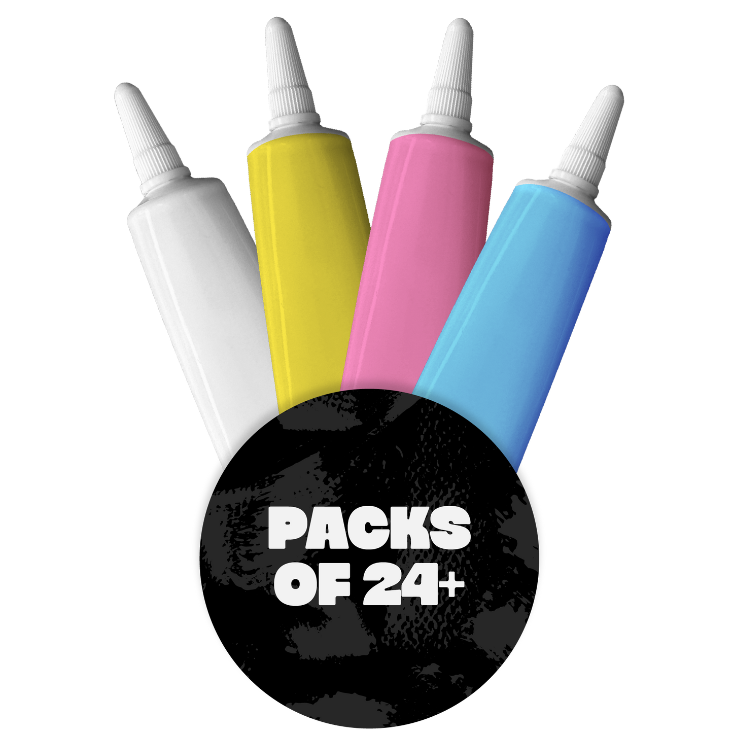 4 Colour Writing Icing Set - White, Yellow, Pink & Blue