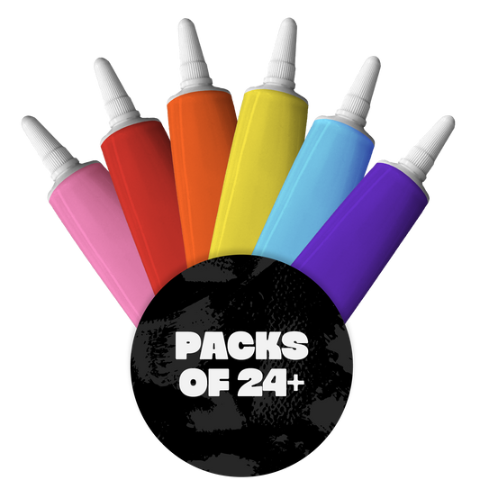 6 Colour Writing Icing Set - Pink, Red, Orange, Yellow, Blue, Purple