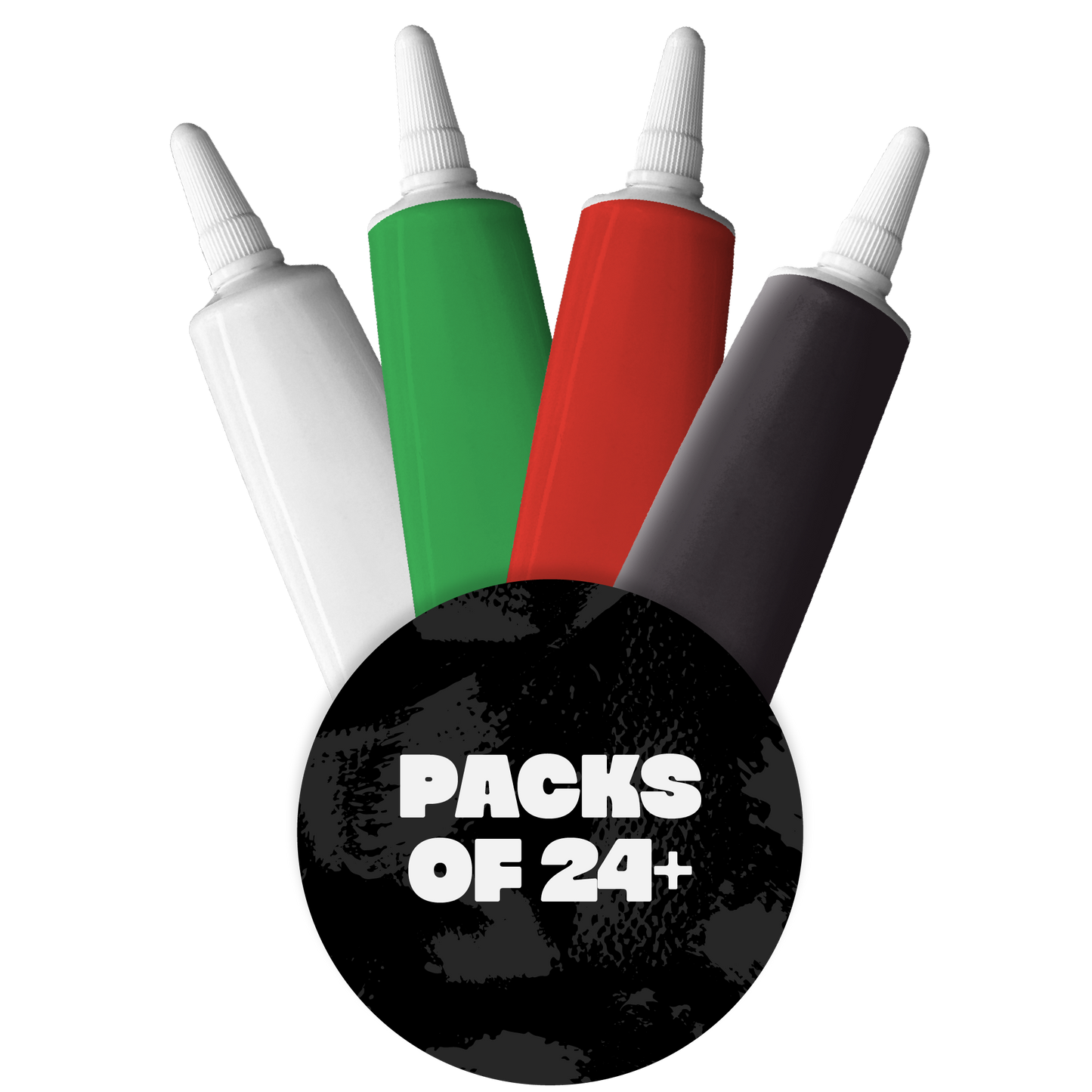 4 Colour Writing Icing Set - White, Green, Red & Black